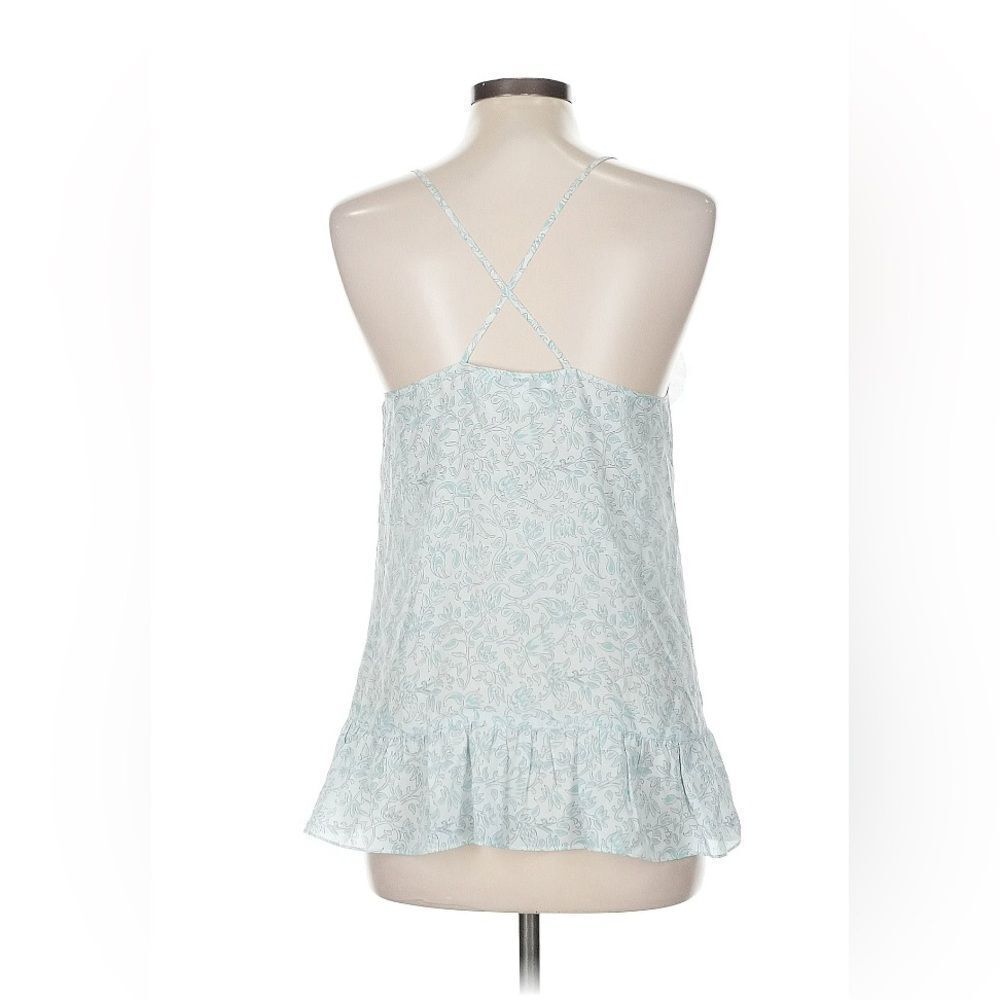 Sz M 100% Silk *Banana Republic* Ruffle Print Cami Tank Top - Picture 5 of 9